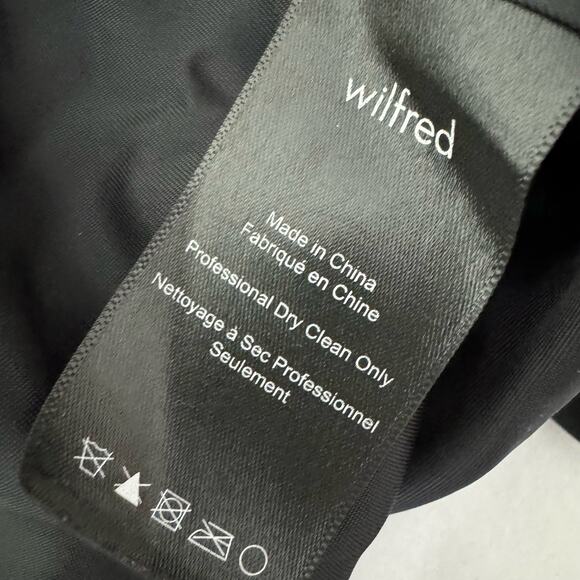 WILFRED Aritzia Black Poussin Snap Front Bomber Jacket Size XS Black - Picture 15 of 15